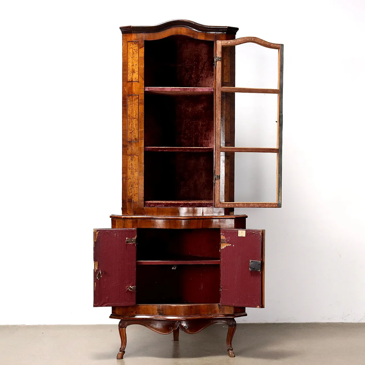 Mobile angolare barocco in abete e noce, '700 3