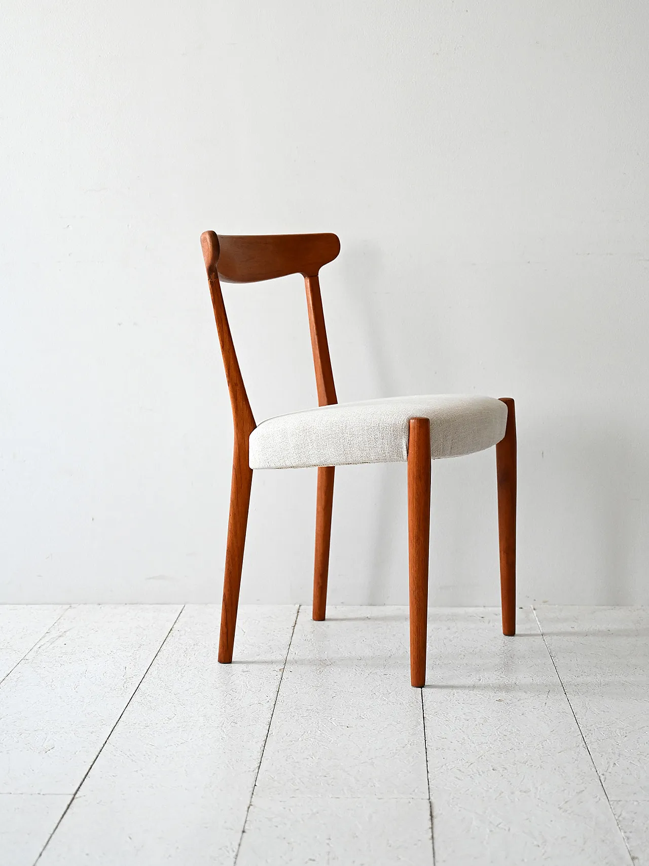 Scandinavian chair in curved teak, 1960s 1