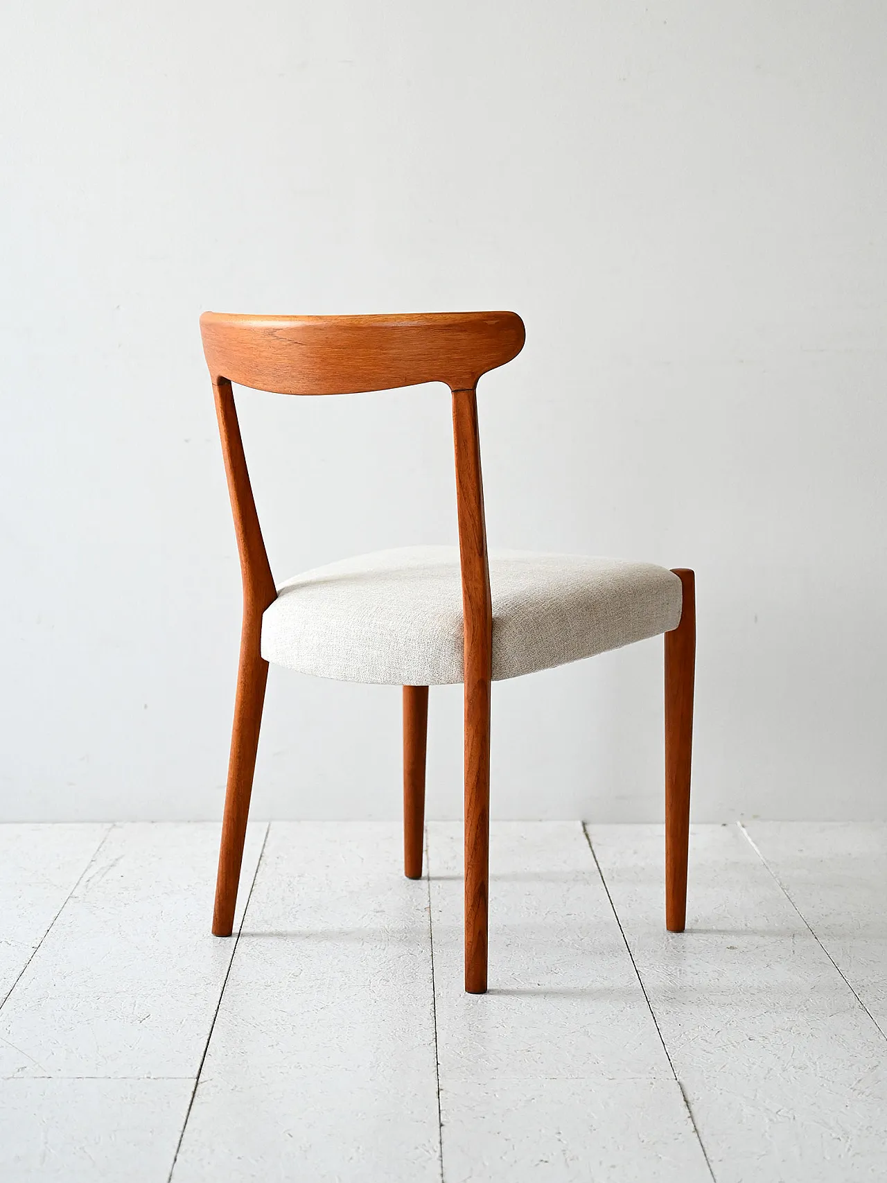 Scandinavian chair in curved teak, 1960s 2