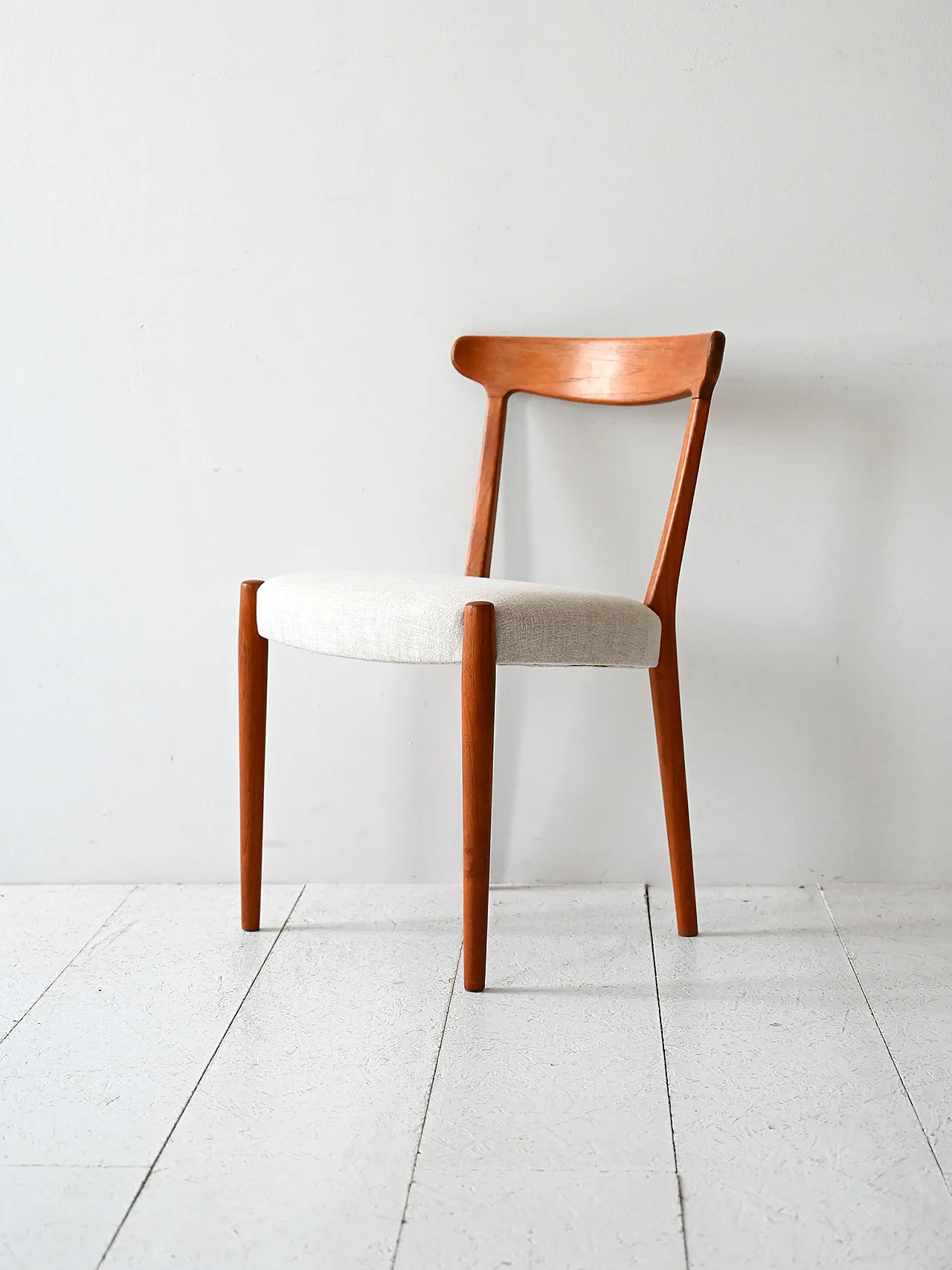 Scandinavian chair in curved teak, 1960s 3