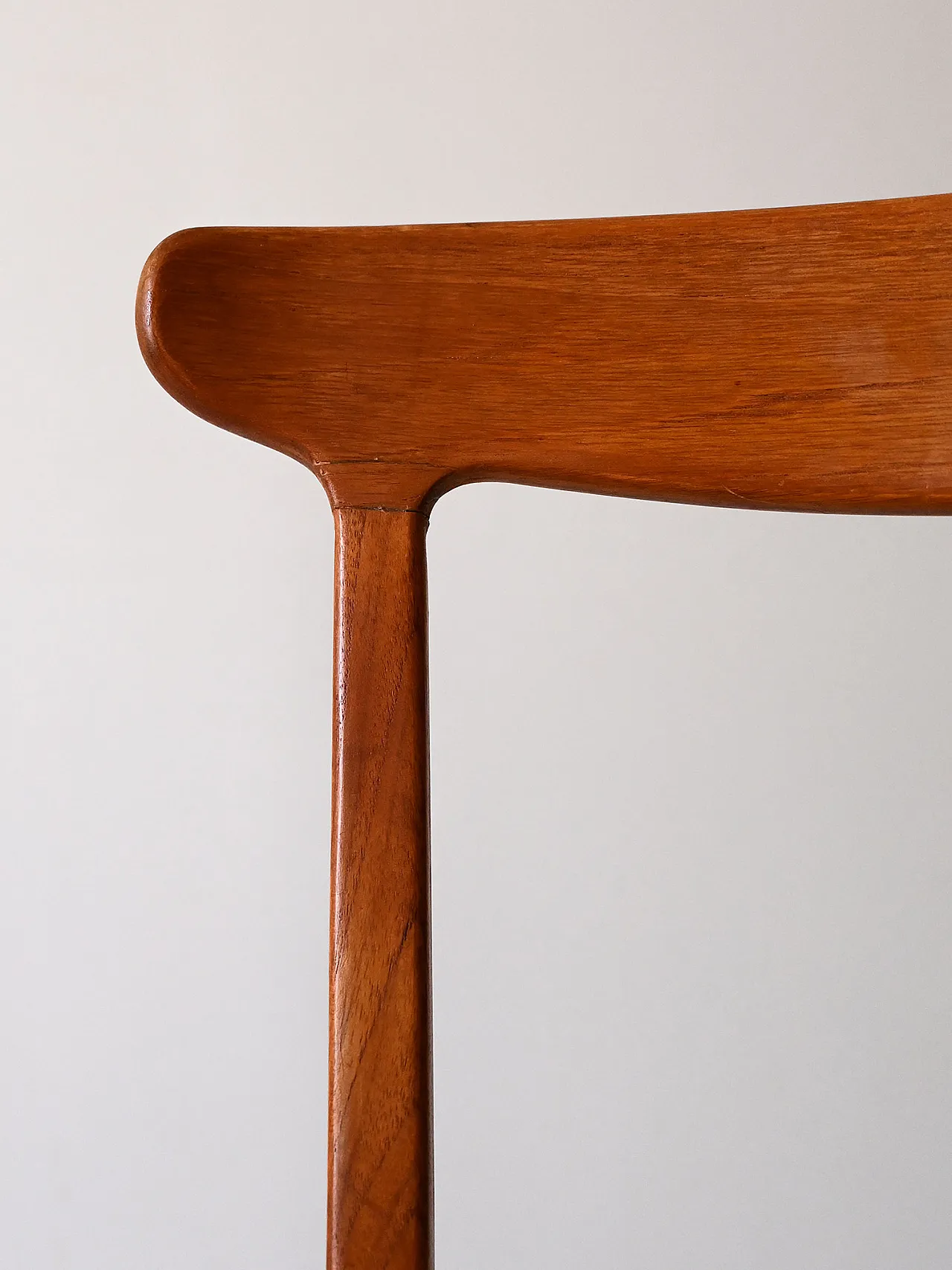 Scandinavian chair in curved teak, 1960s 6