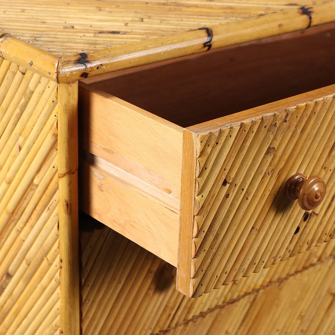 Comò in bambù, anni '80 3