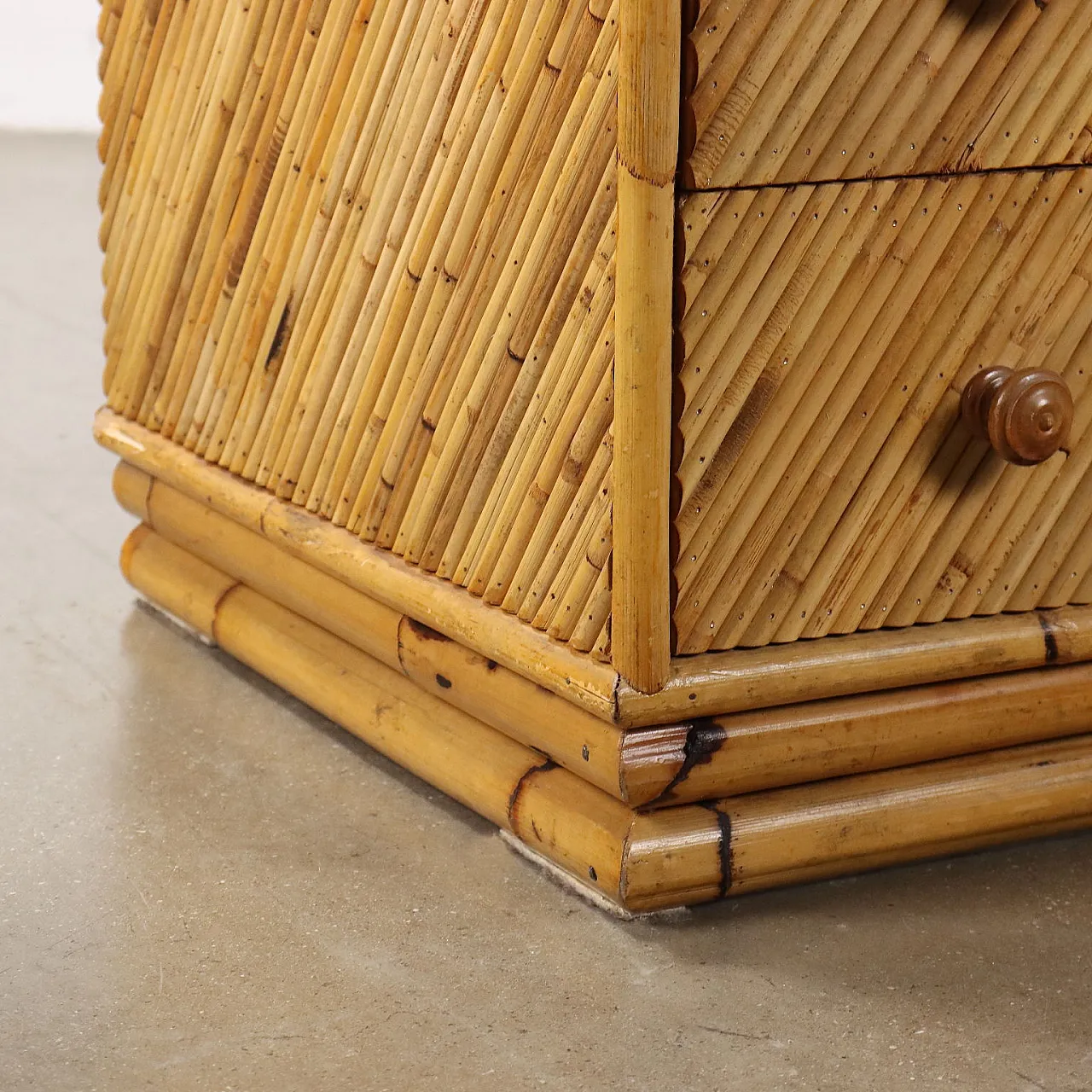 Comò in bambù, anni '80 6