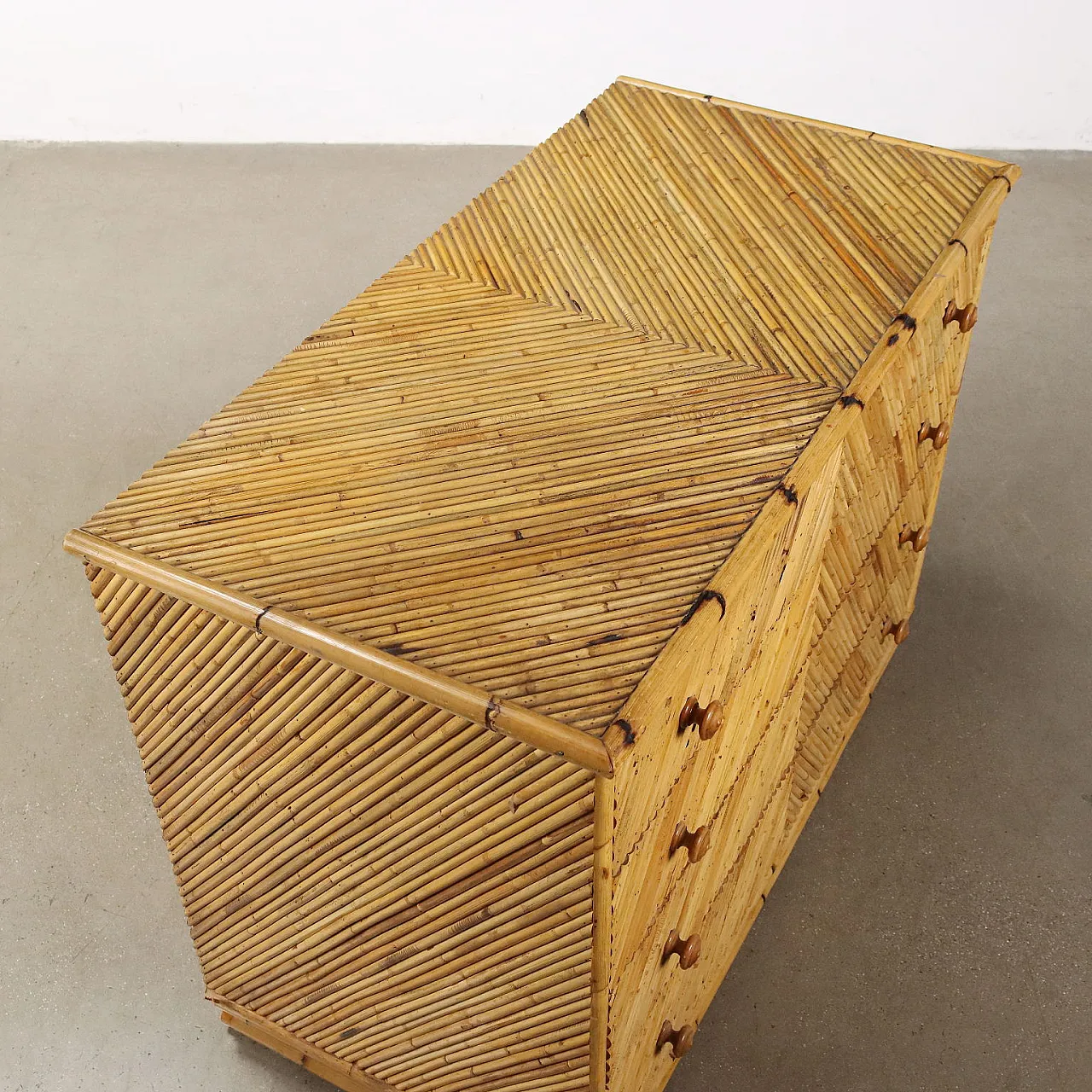 Comò in bambù, anni '80 7