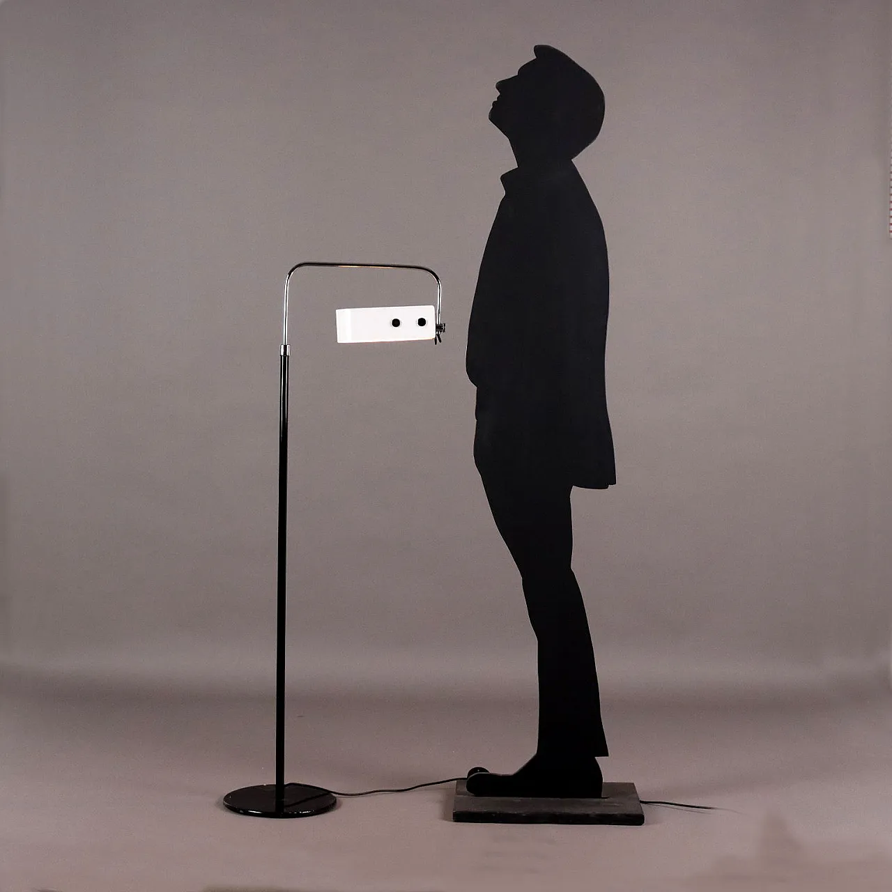 Lampada da terra in alluminio e metallo, fine '900 2