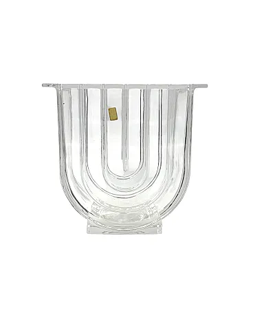 Modern Crystal Vase / Ice Bucket, Laura Greciziotti for Arnolfo of Cambi
