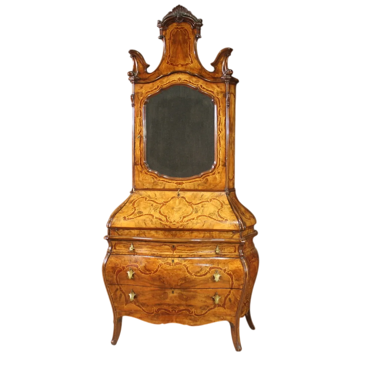 Trumeau lombardo in stile Rococò intarsiato, '900 12