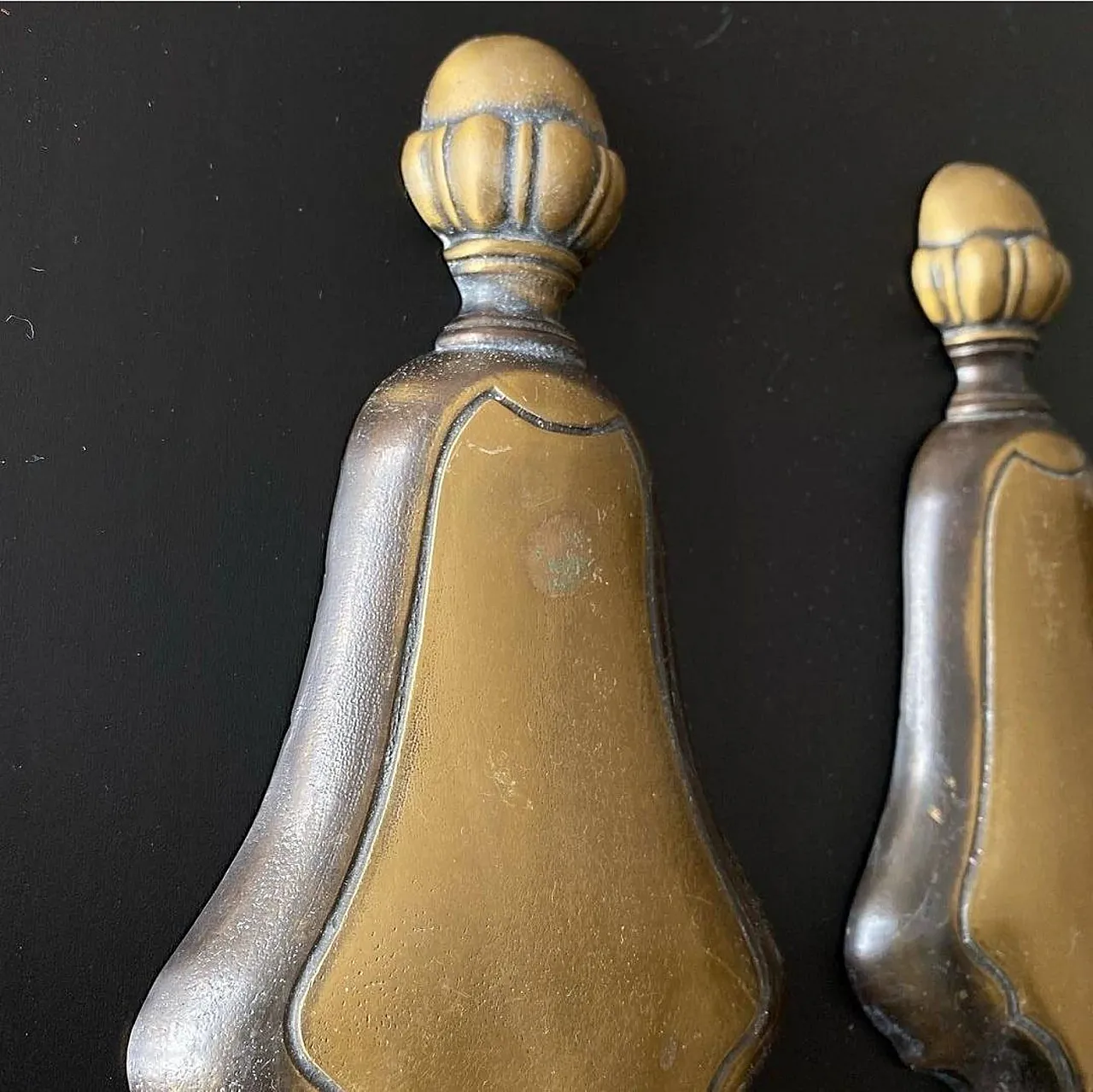 Pair of appliques in gilded bronze, 20th century 8