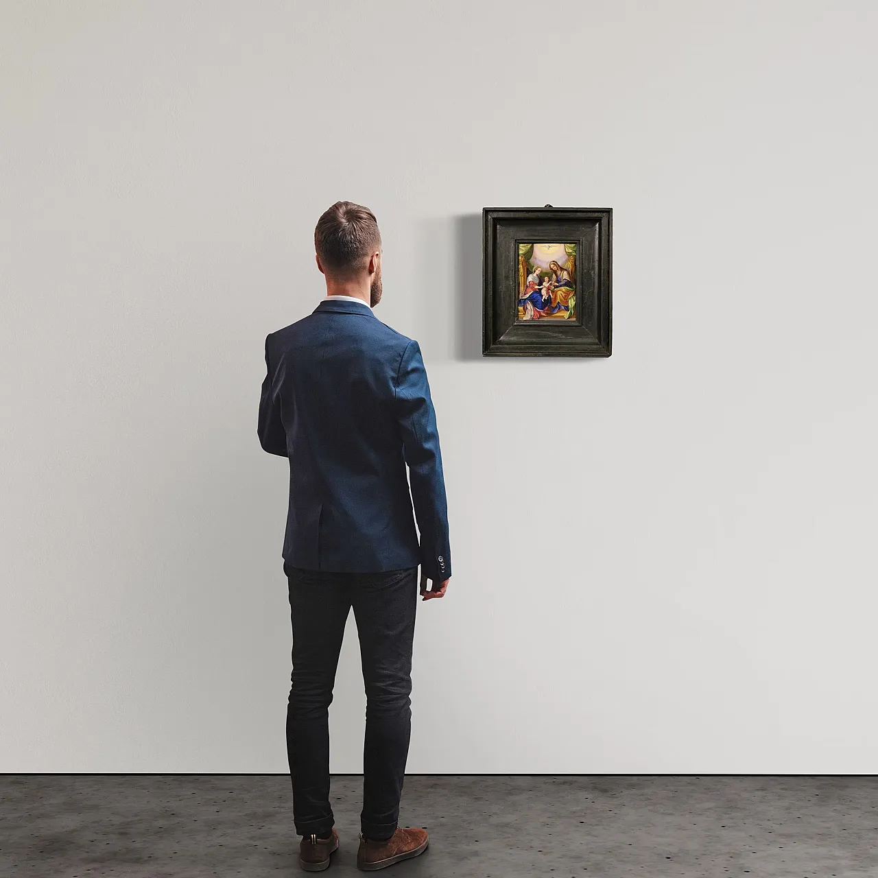 Sant'Anna, la Vergine e il Bambino, olio su rame, '700 3