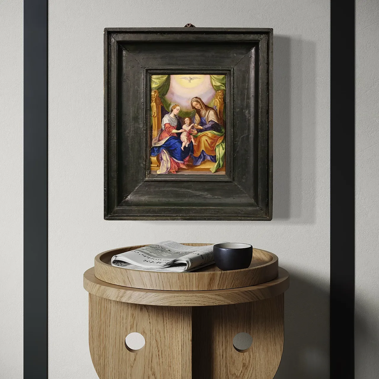 Sant'Anna, la Vergine e il Bambino, olio su rame, '700 13