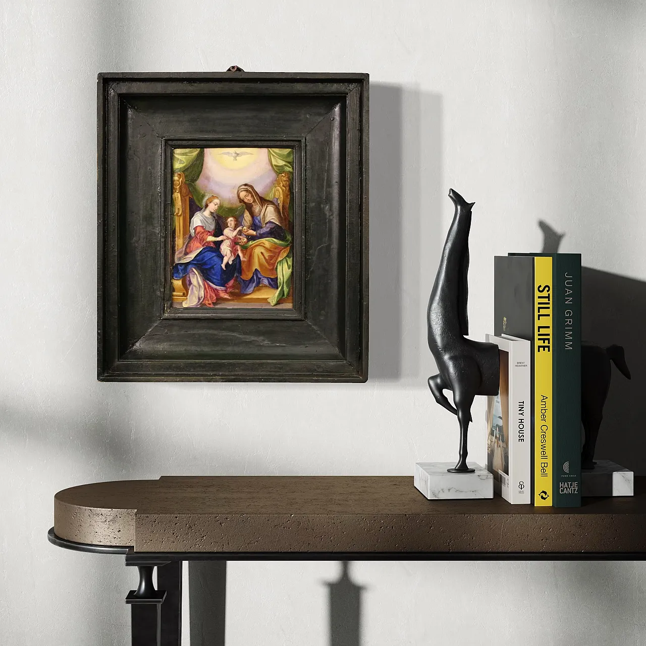 Sant'Anna, la Vergine e il Bambino, olio su rame, '700 14