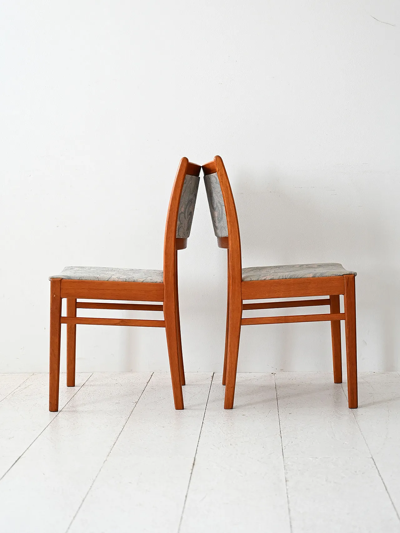 4 sedie scandinave in teak con rivestimento originale, anni '60 5