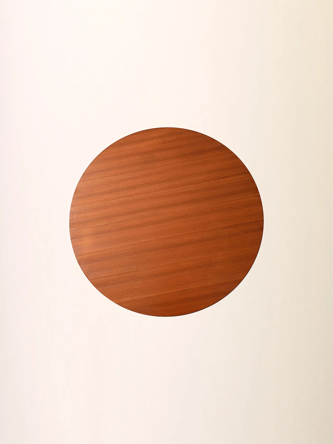 Scandinavian table in extendable round teak, 1960s 8