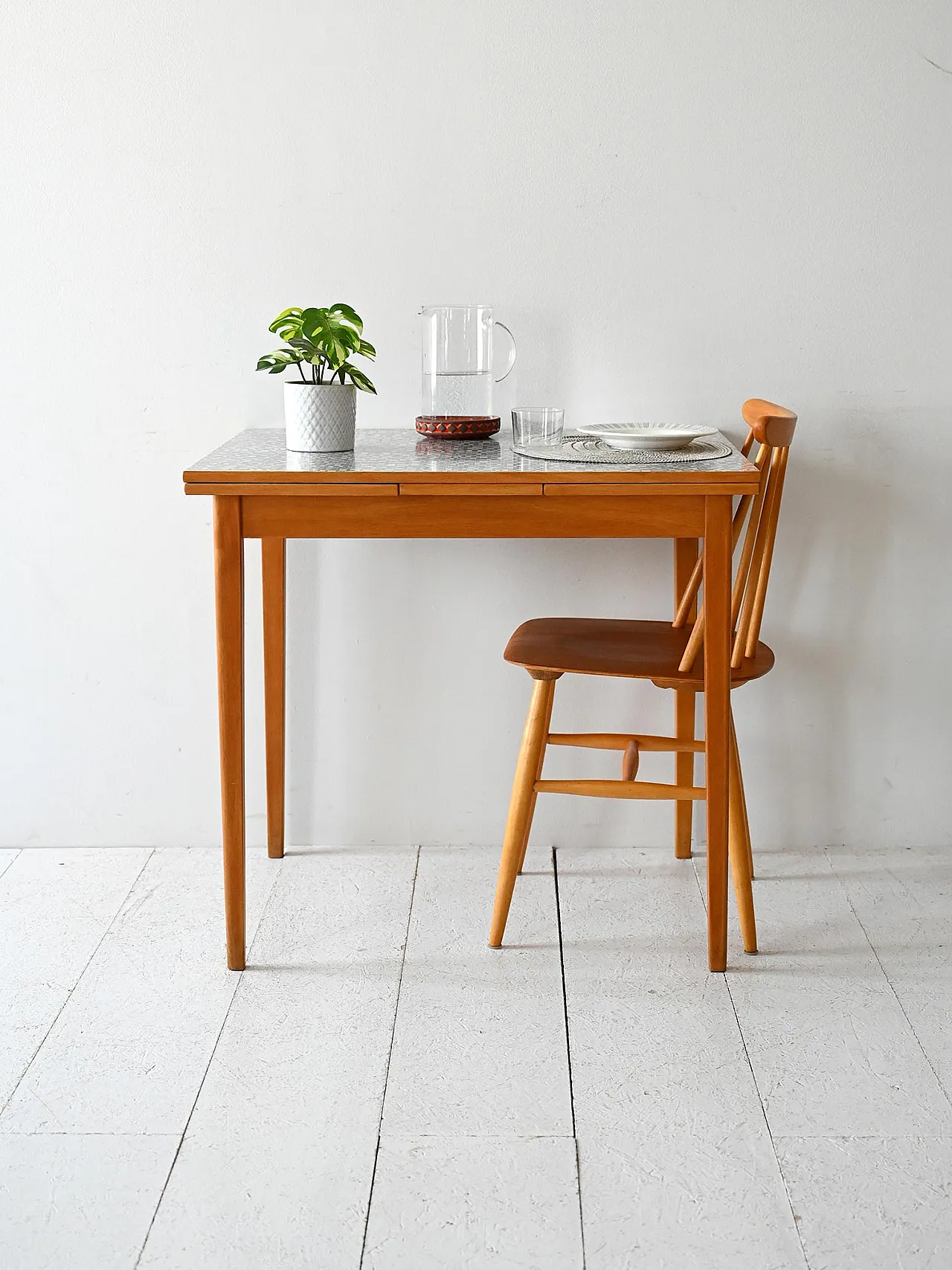 Table extendable with top in formica by Edsby Verken, 1960s 3
