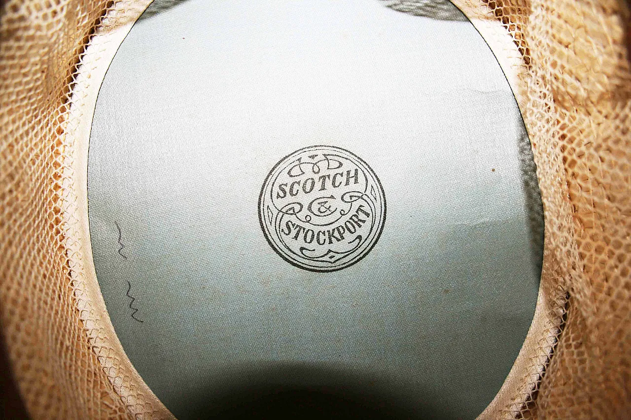 ANTICO Cappello Estivo in Paglia Del 1920, fascia nera / unisex 8