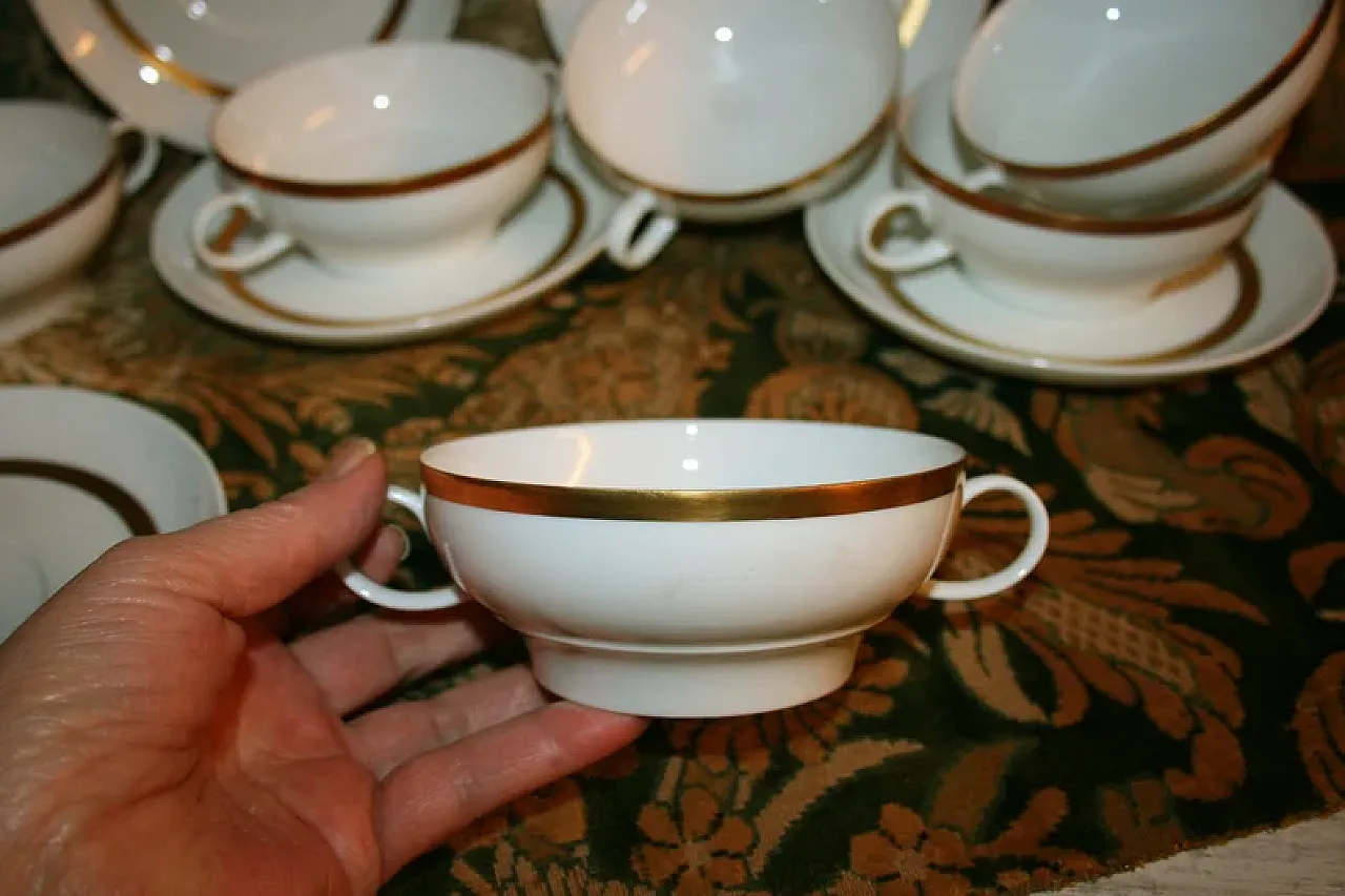 Tazze da Zuppa Porcellana Bianca Thomas Rosenthal Bouillon 3