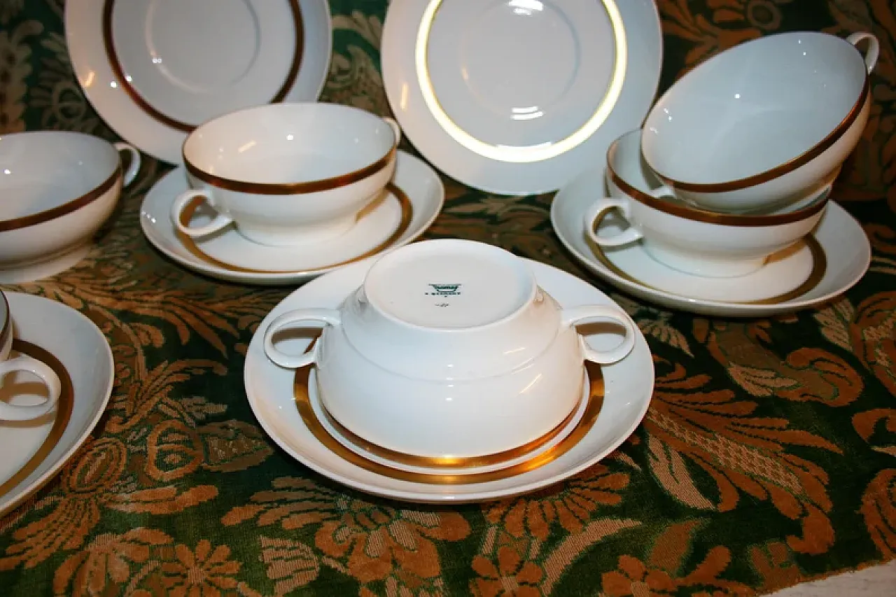 Tazze da Zuppa Porcellana Bianca Thomas Rosenthal Bouillon 4