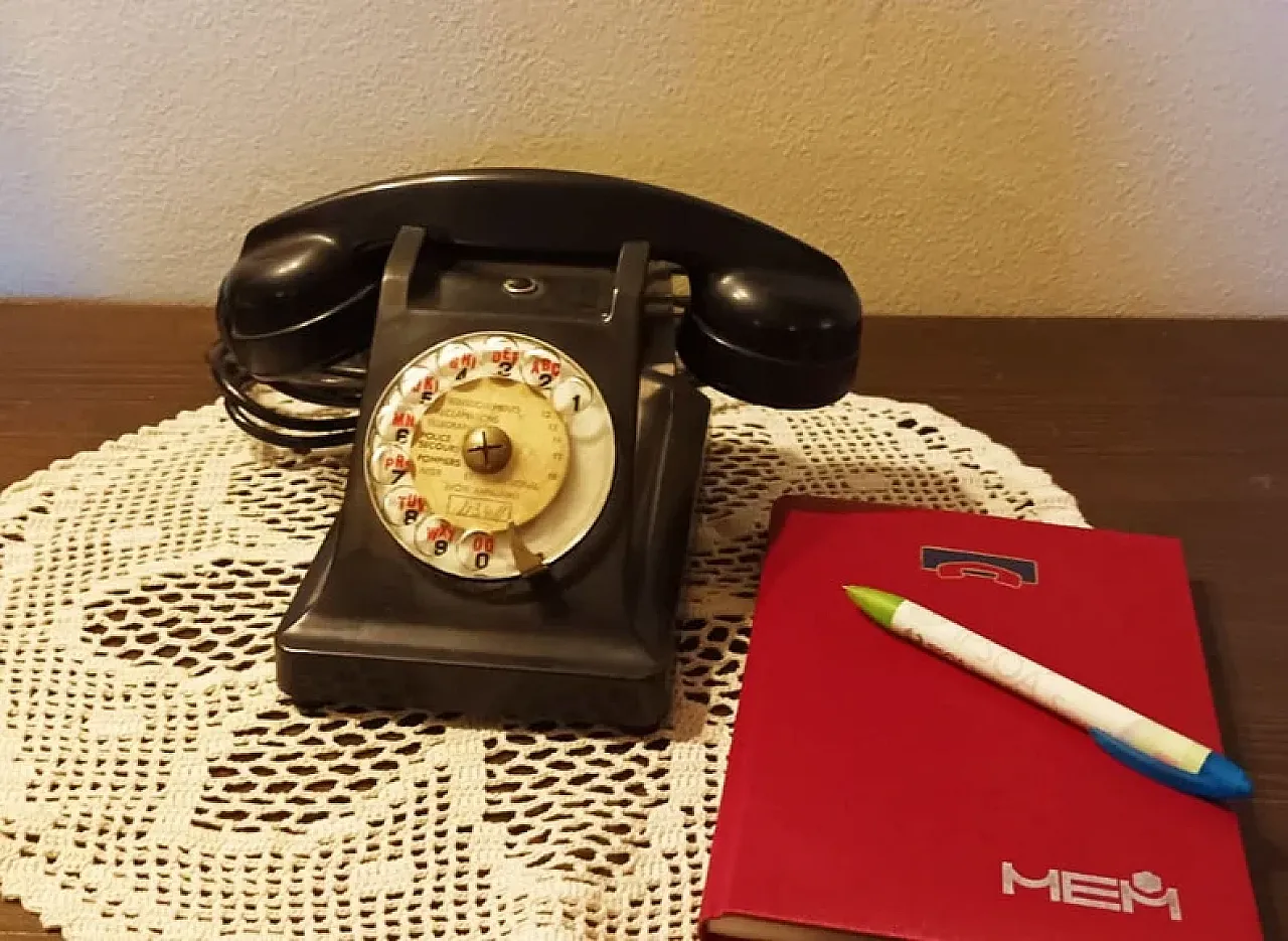 Telefono francese in Bachelite Nera, anni '60 1