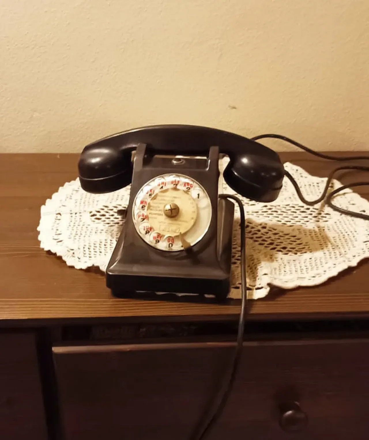 Telefono francese in Bachelite Nera, anni '60 3