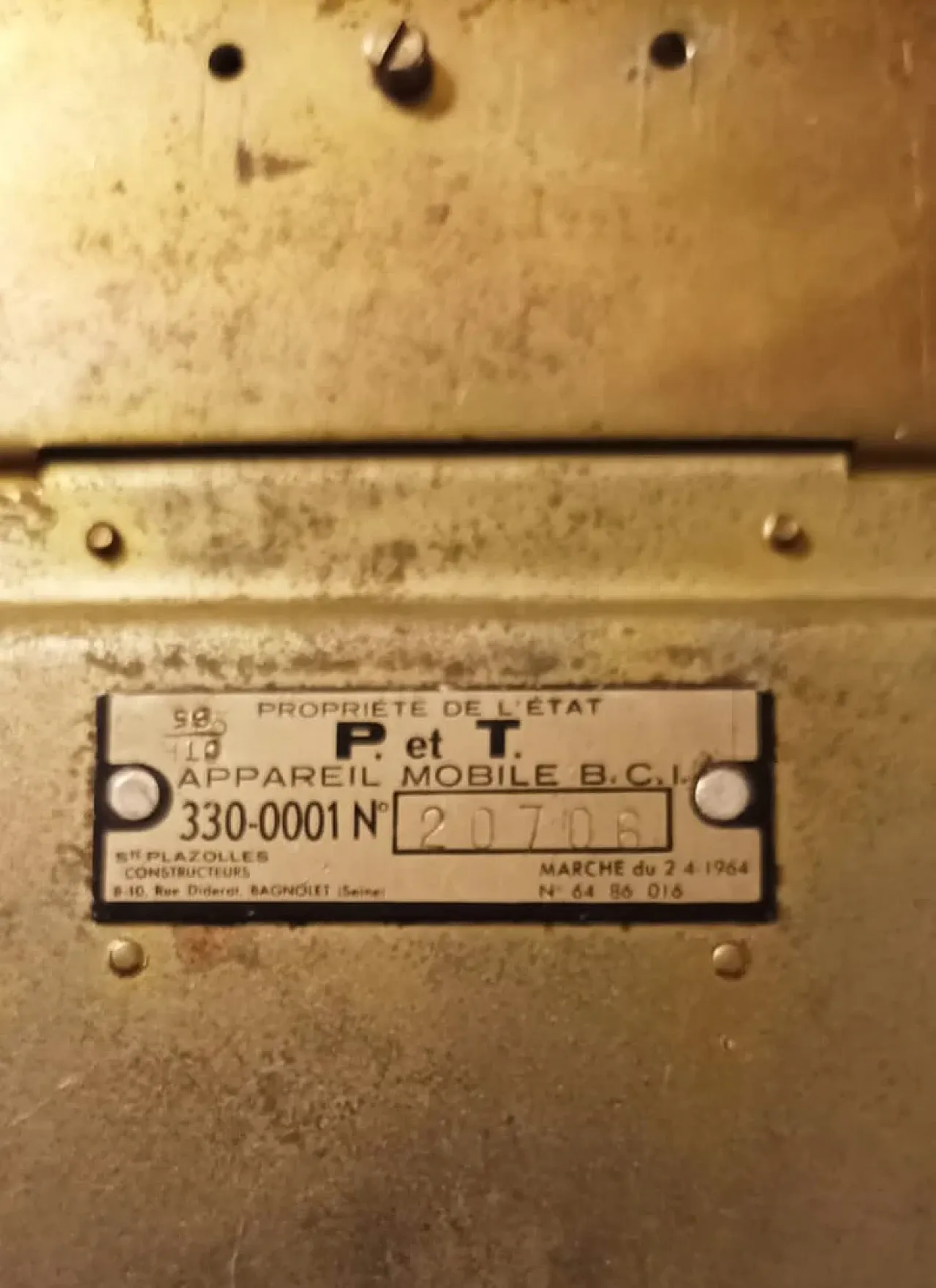 Telefono francese in Bachelite Nera, anni '60 4