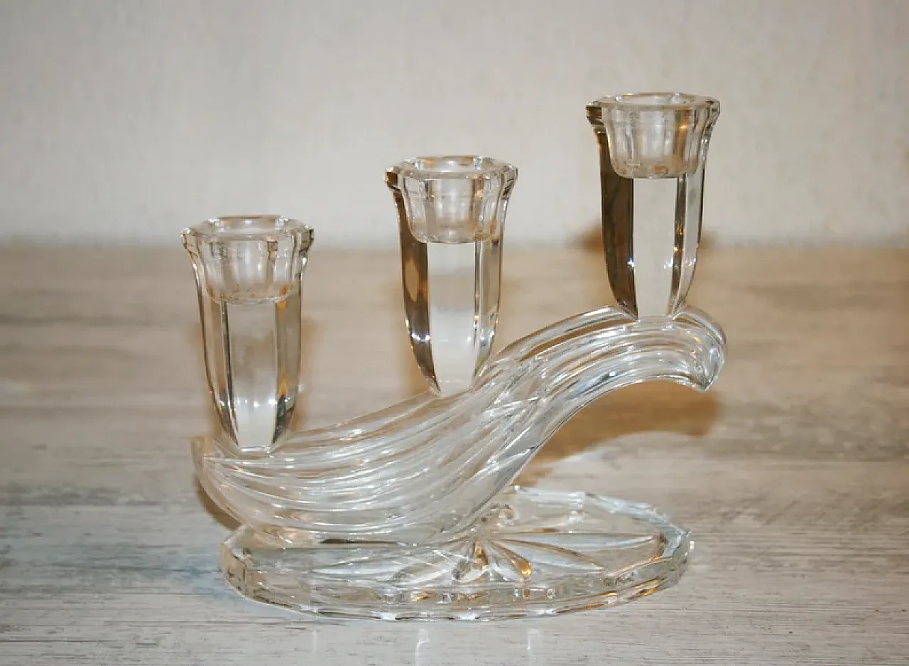 Titolare delle candele, 3 armi, Candelabra Art Deco 1