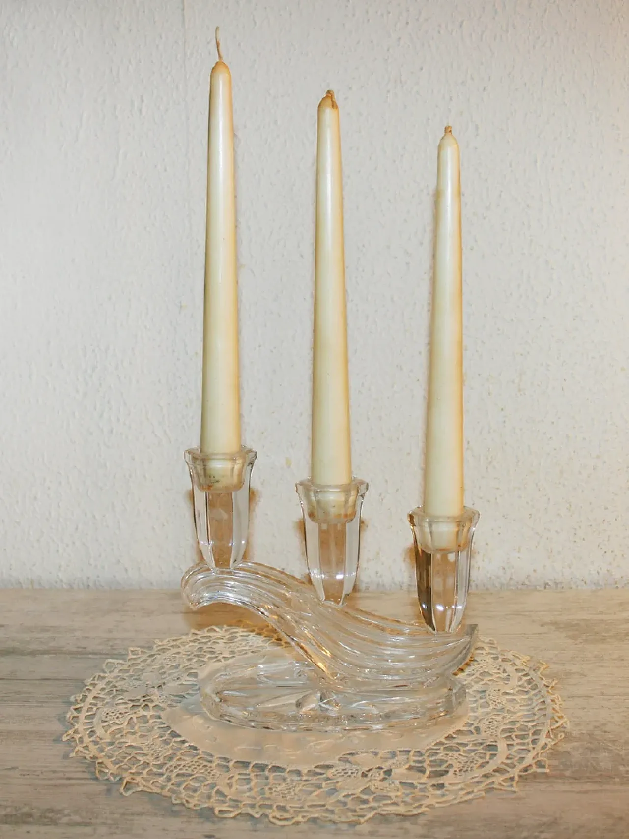 Titolare delle candele, 3 armi, Candelabra Art Deco 2