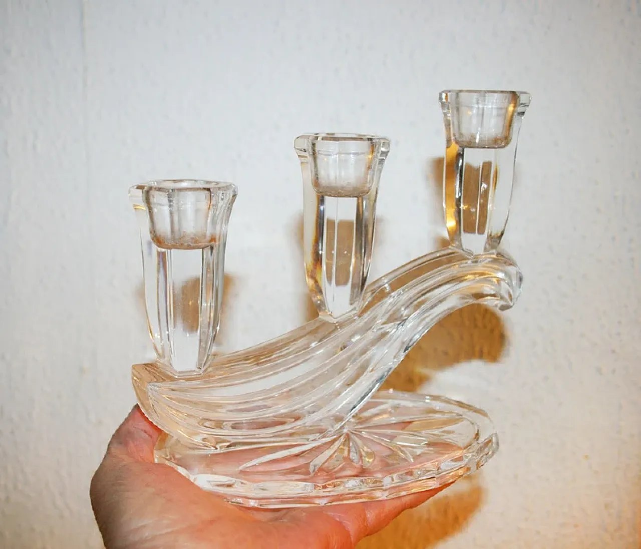 Titolare delle candele, 3 armi, Candelabra Art Deco 3