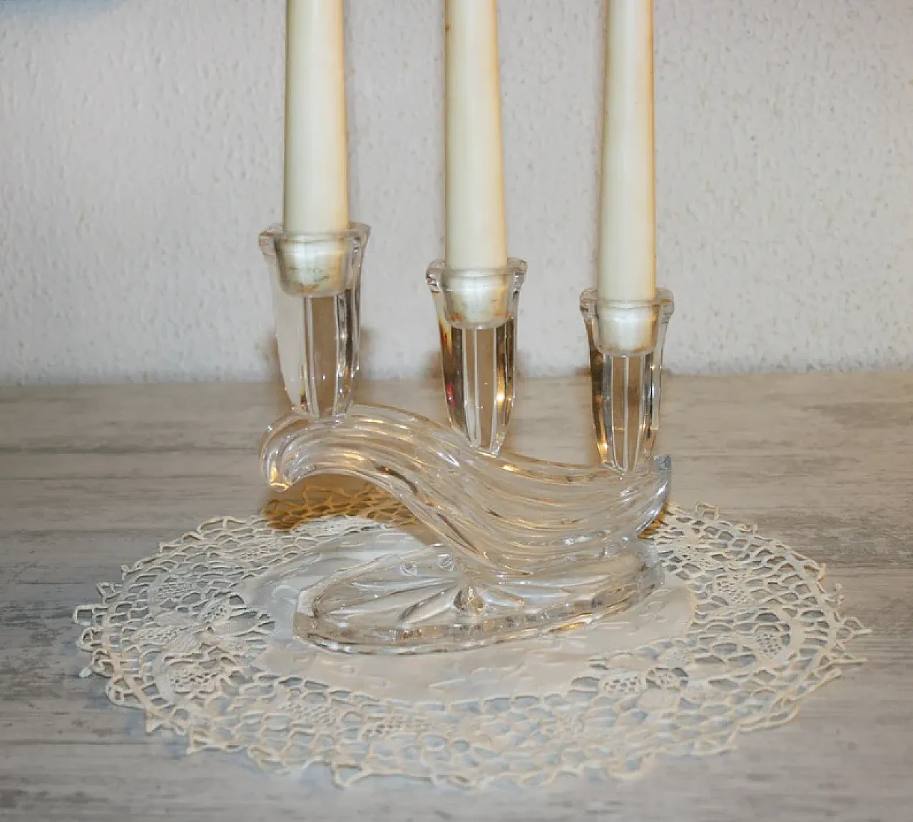 Titolare delle candele, 3 armi, Candelabra Art Deco 4