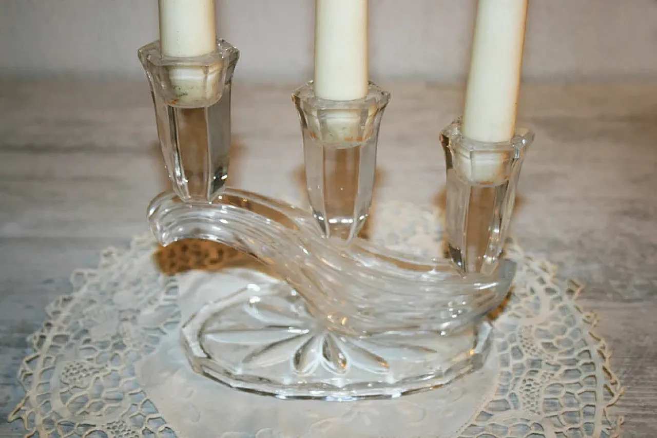Titolare delle candele, 3 armi, Candelabra Art Deco 6