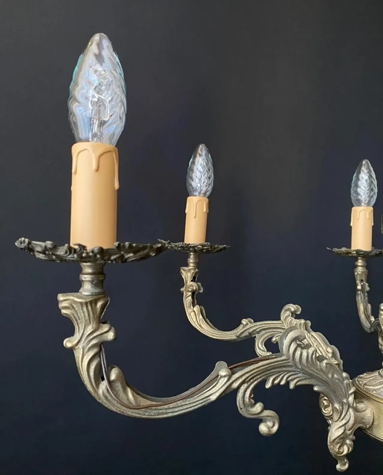 Brass chandelier, 1960s 13