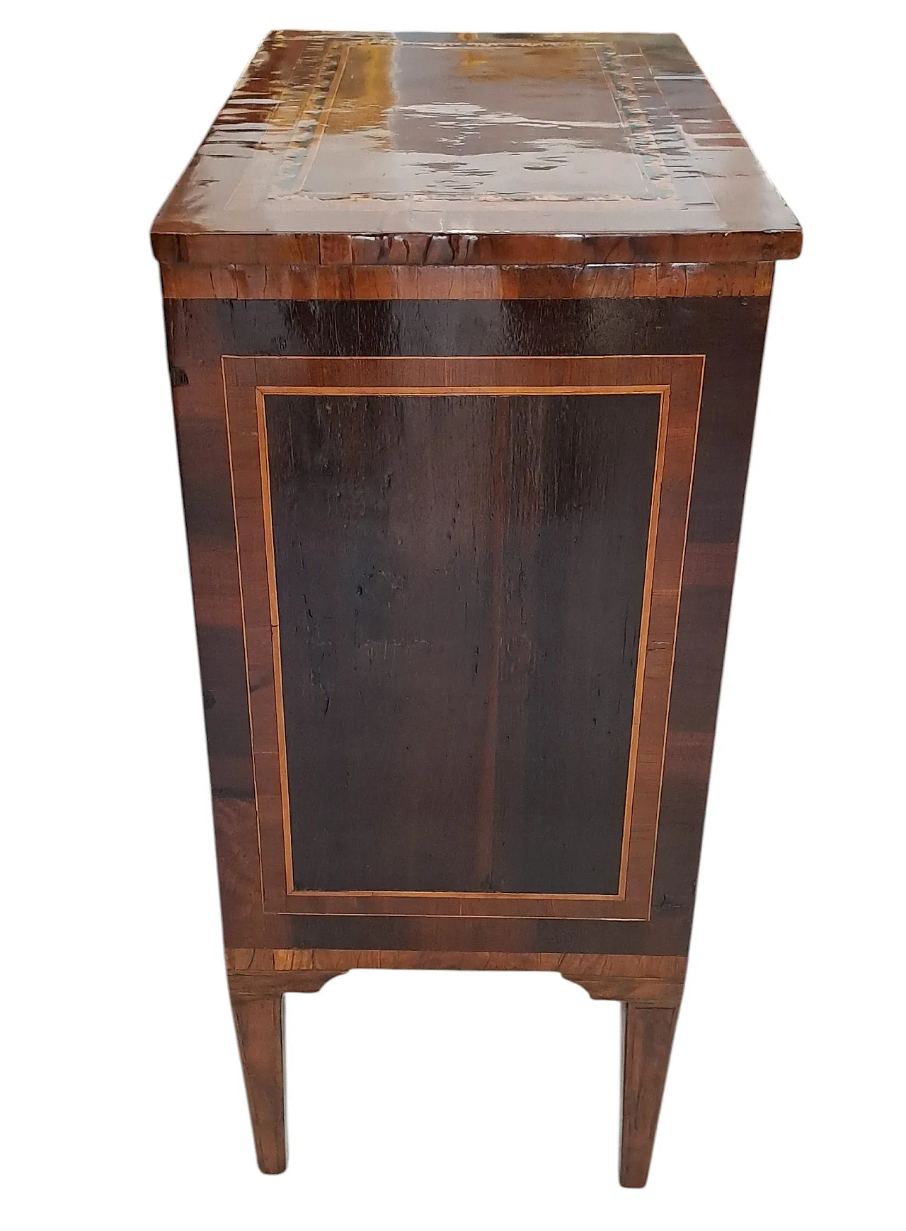 Inlaid Louis XVI bedside table, Lombardy, 18th century 8