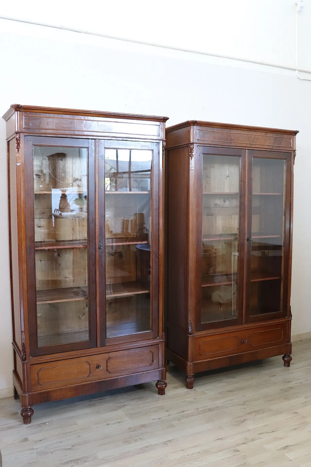 Pair of bookcases, restored, 19th century 2