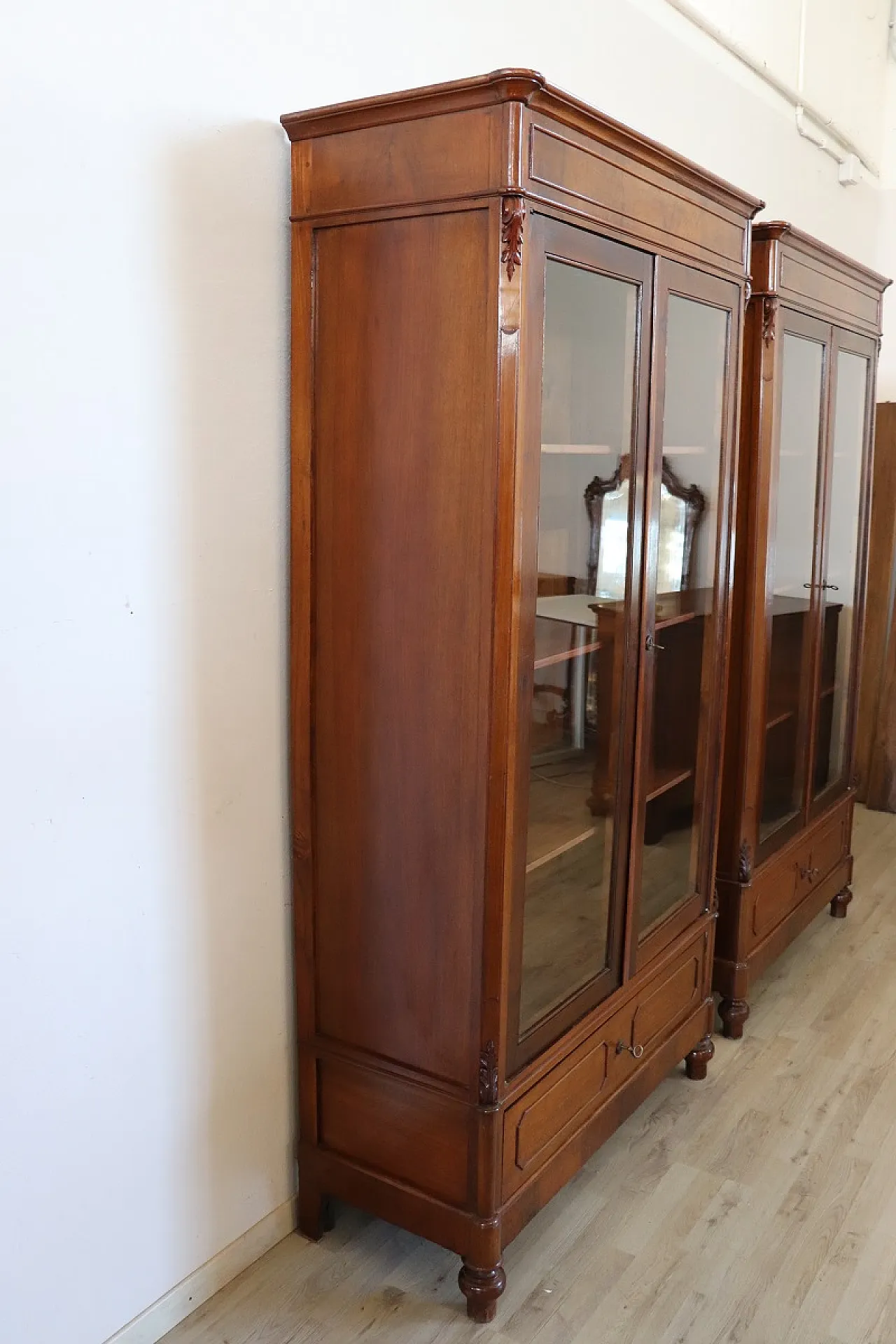 Pair of bookcases, restored, 19th century 10