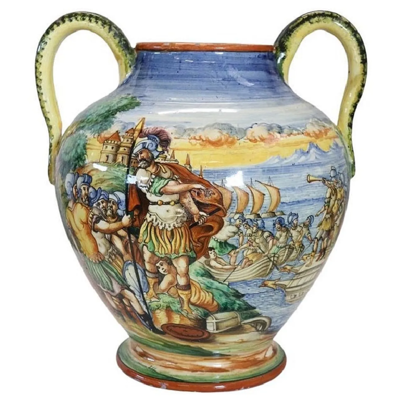 Vaso fiorentino in ceramica smaltata, anni '80 1