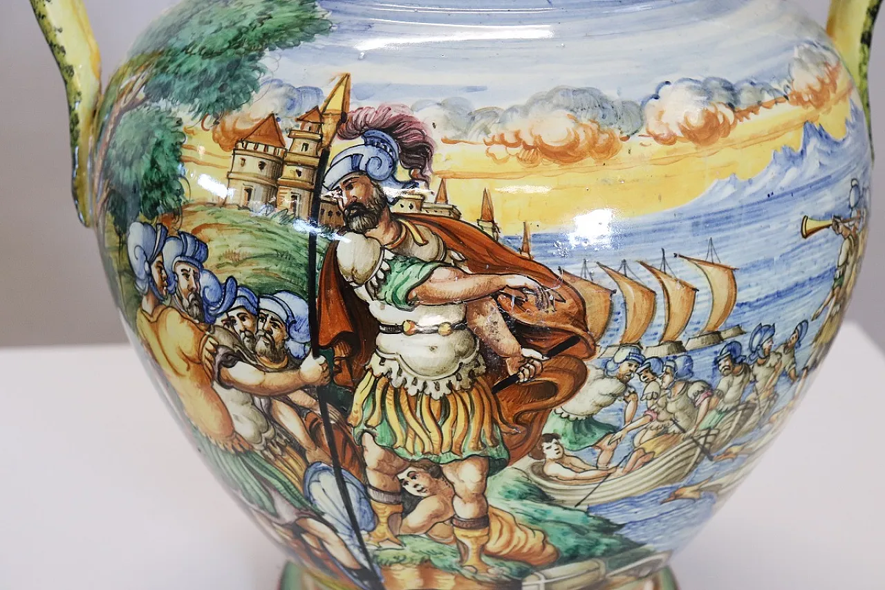 Vaso fiorentino in ceramica smaltata, anni '80 3