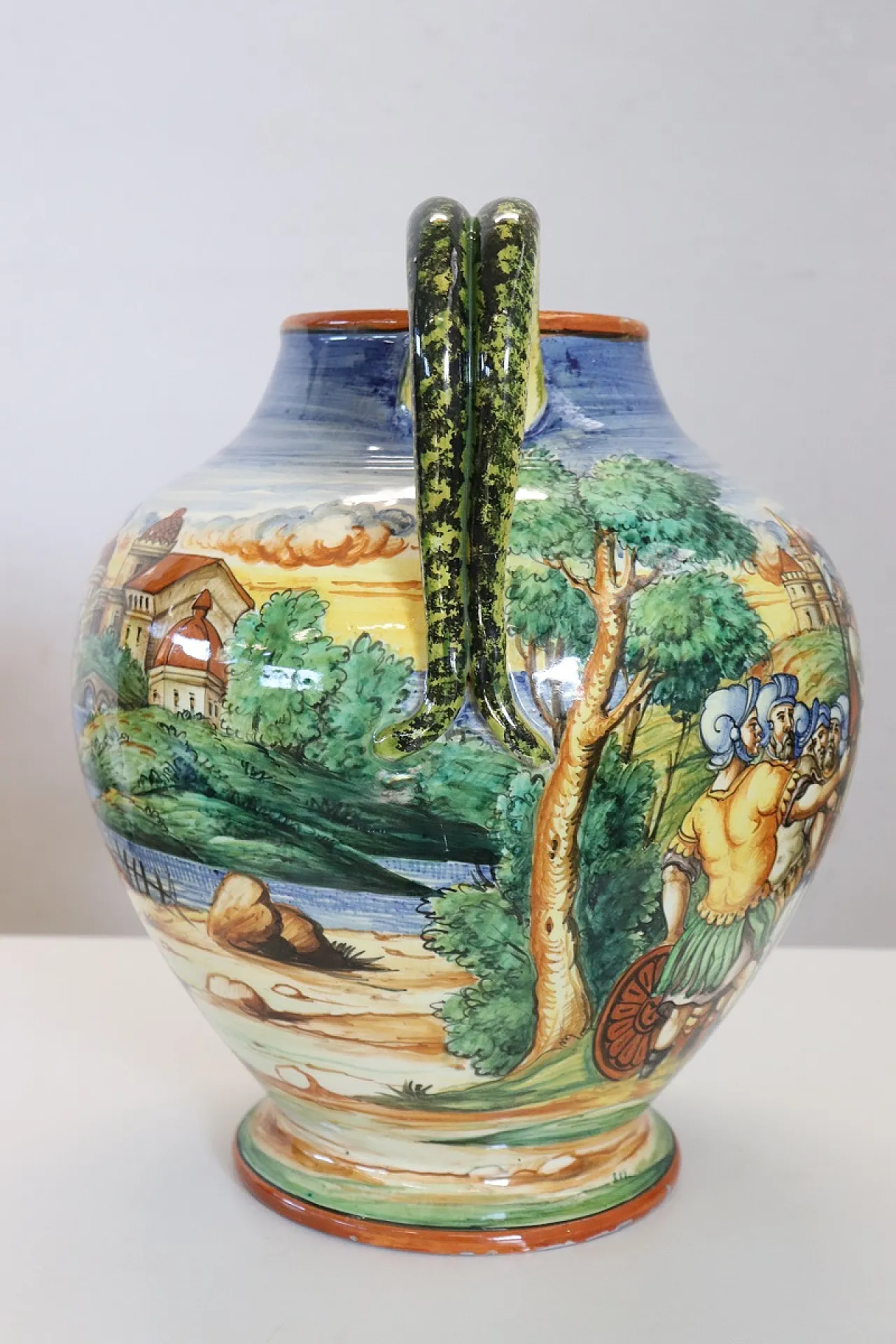 Vaso fiorentino in ceramica smaltata, anni '80 6