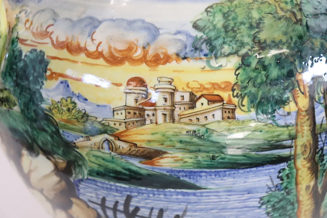 Vaso fiorentino in ceramica smaltata, anni '80 9