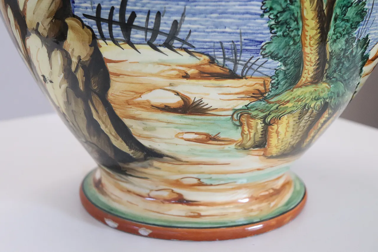 Vaso fiorentino in ceramica smaltata, anni '80 10