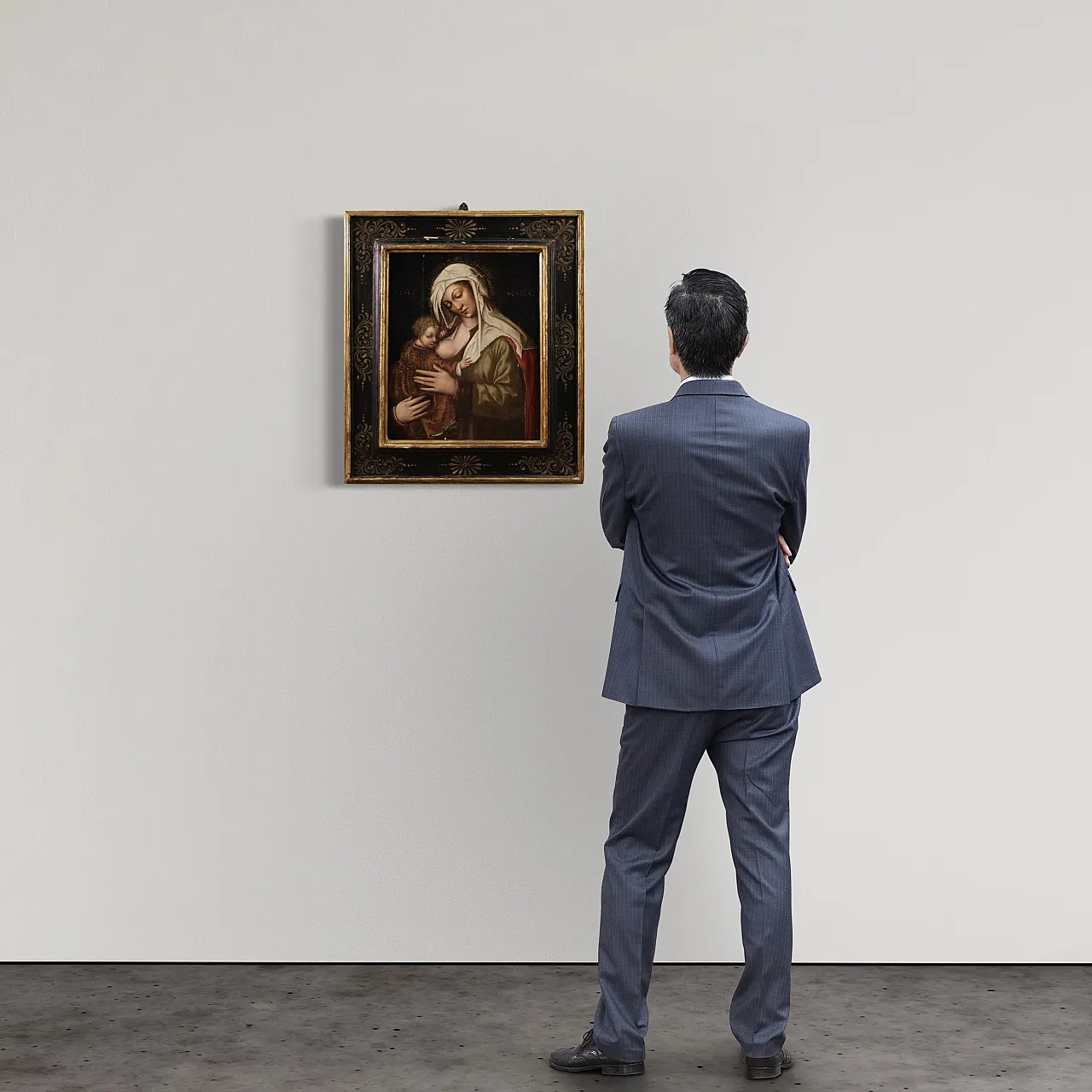 Dipinto su tavola Madonna col bambino, '500 3