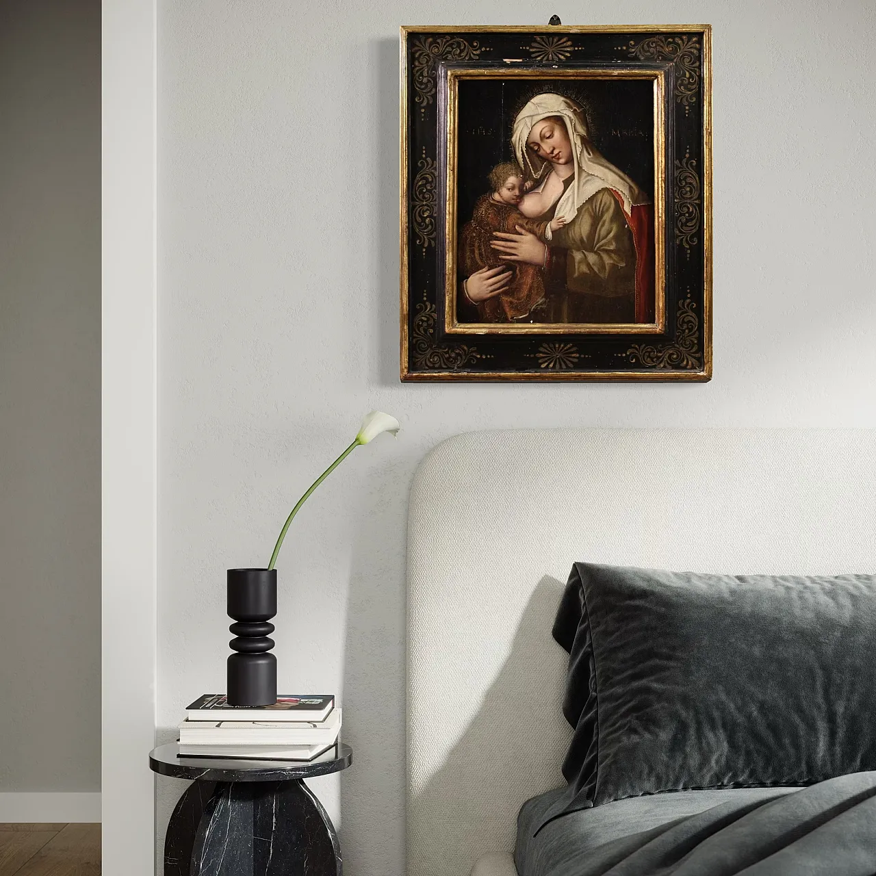 Dipinto su tavola Madonna col bambino, '500 14