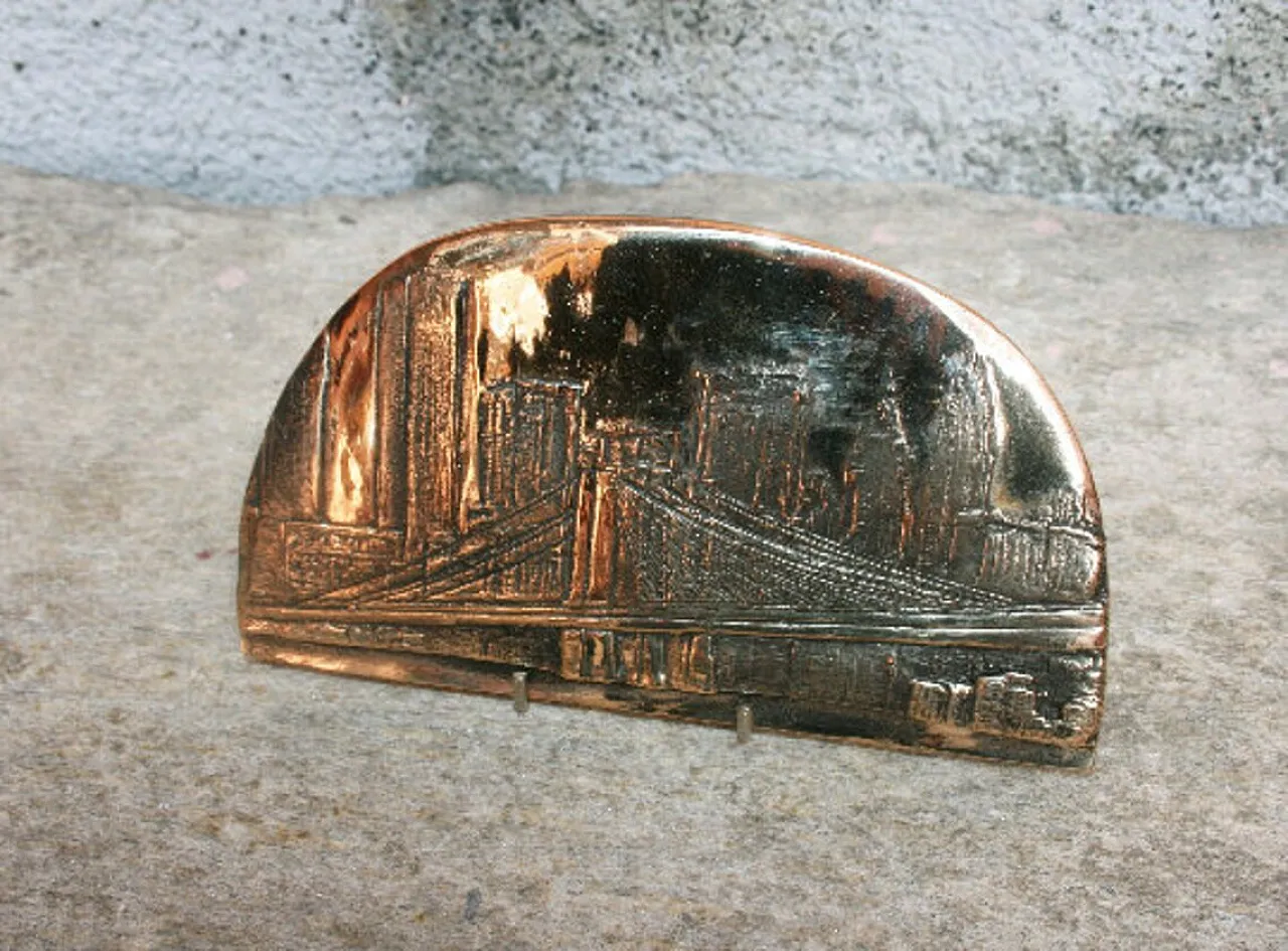 Lower Manhattan scultura bronzo di Scaglioni, serie di New York, 2000 1