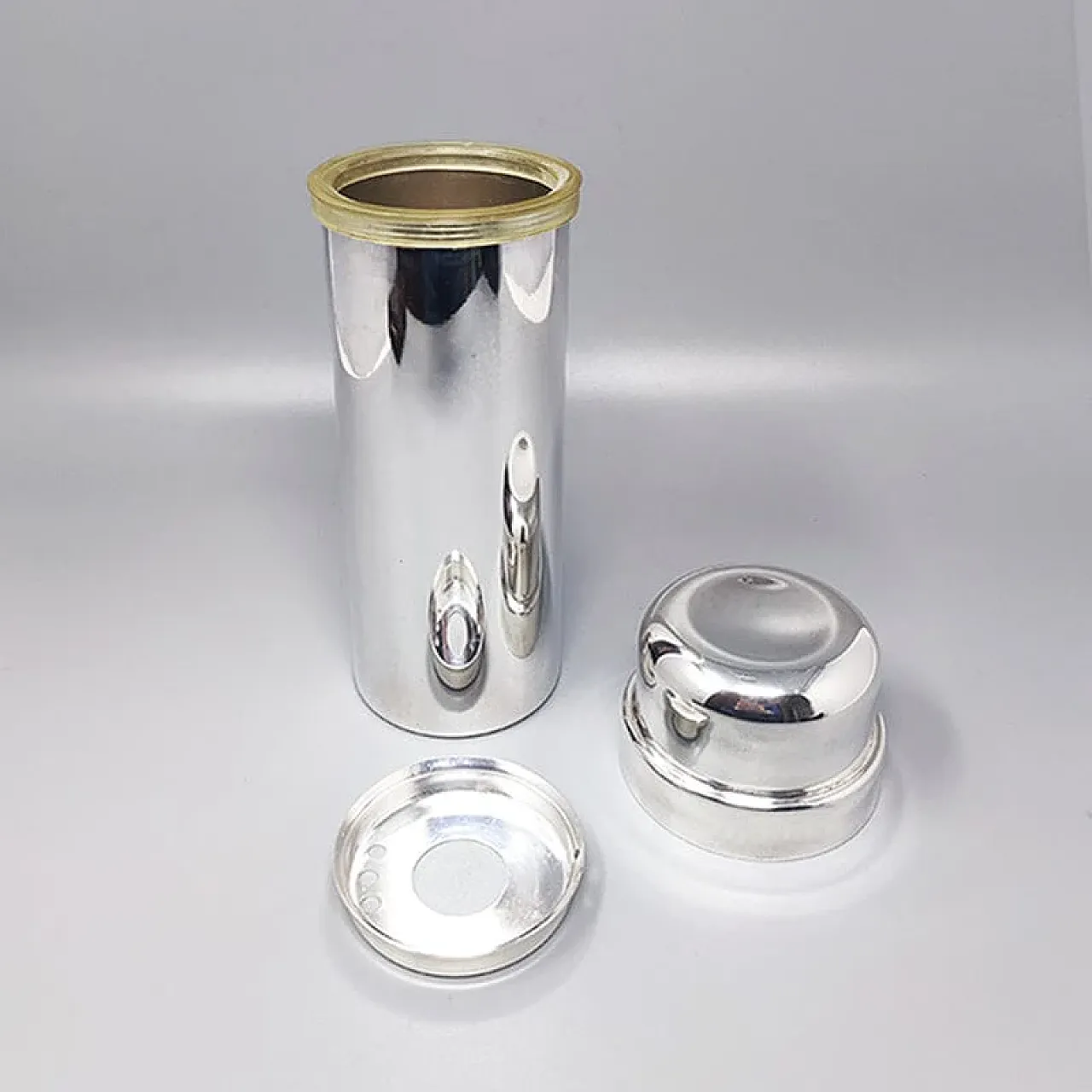 Cocktail shaker in silver plated by P.M., 1960s 4