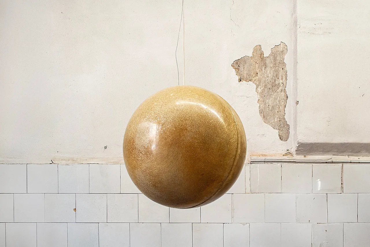 Lampadario Space Age in fibra di vetro di Luci Italia, anni '60 1