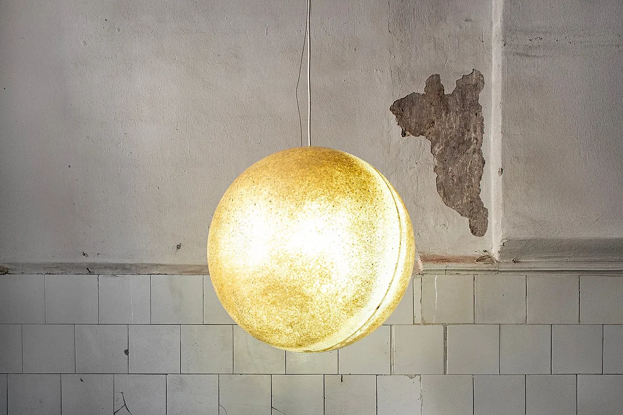 Lampadario Space Age in fibra di vetro di Luci Italia, anni '60 2