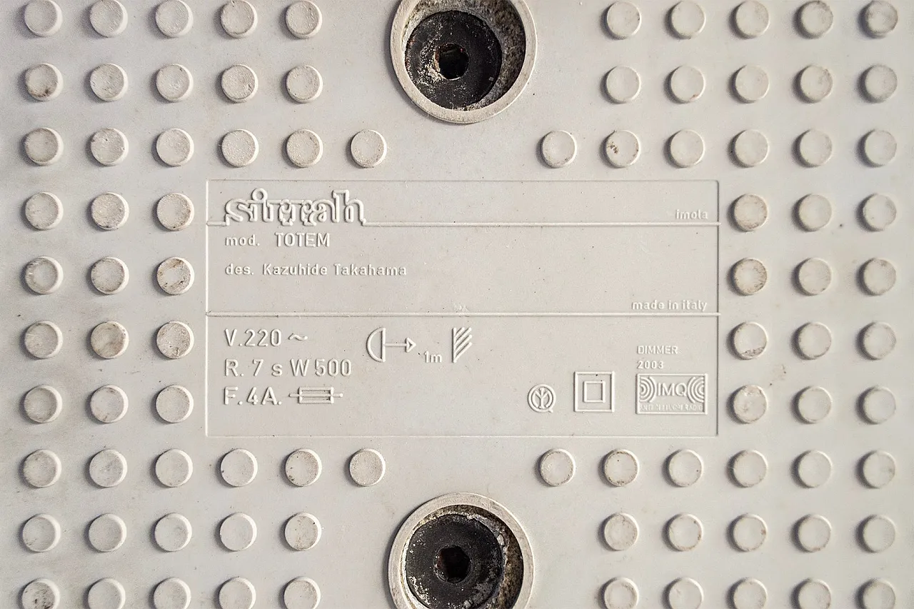 Lampada da terra Totem di Kazuhide Takahama per Sirrah, anni '80 5