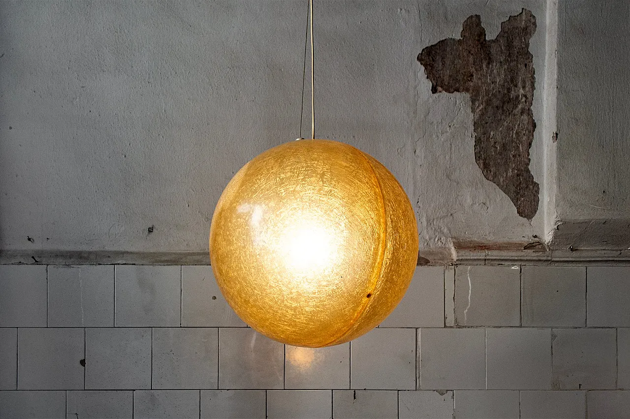 Space Age fiberglass chandelier by Luci Italia, 1960s 2