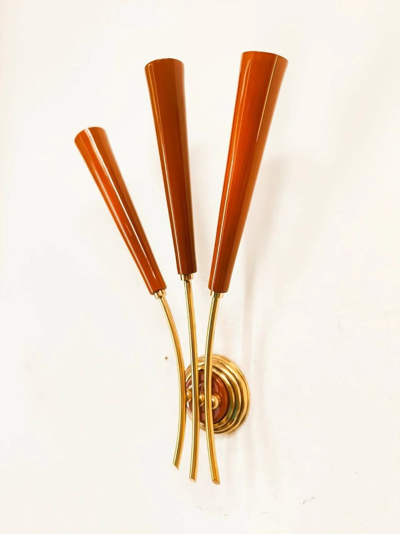 Red Sputnik wall sconce, 1950s 6