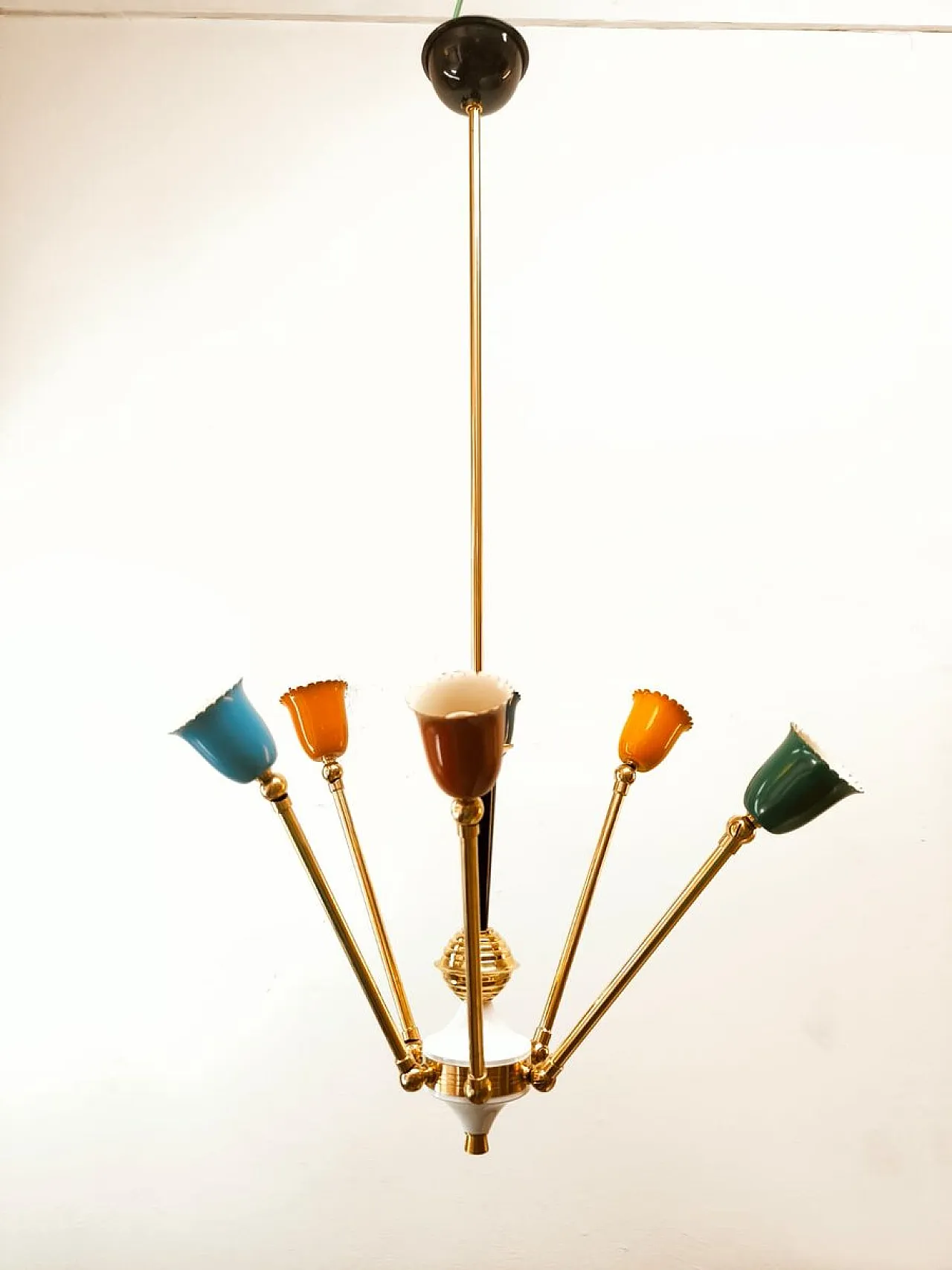 Lampada da soffitto Sputnik Mid-Century a 6 luci, anni '60 7