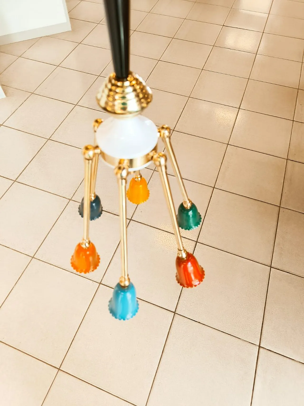 Lampada da soffitto Sputnik Mid-Century a 6 luci, anni '60 9