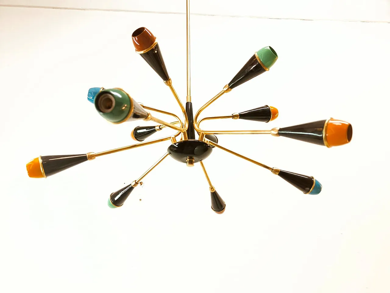 Mid-Century Sputnik 12-light chandelier, anni '50 6